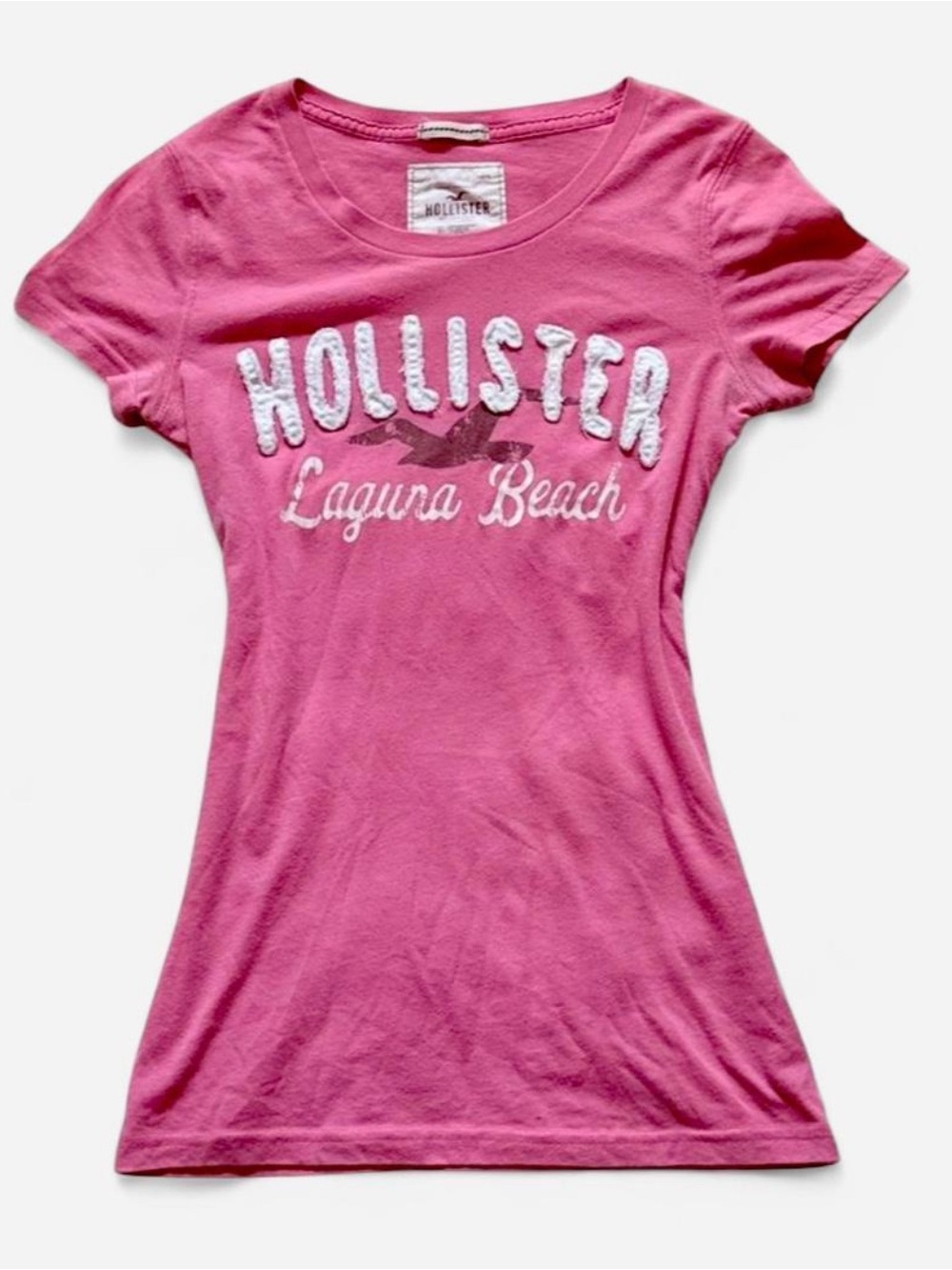 Hollister Pink Laguna Beach Logo Short Sleeve Tee